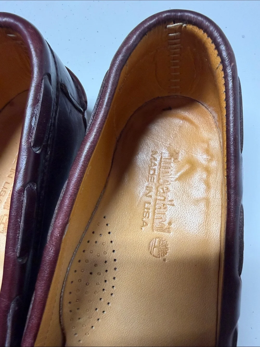 Timberland Burgundy Leather Tassel Kiltie Loafers size 7.5